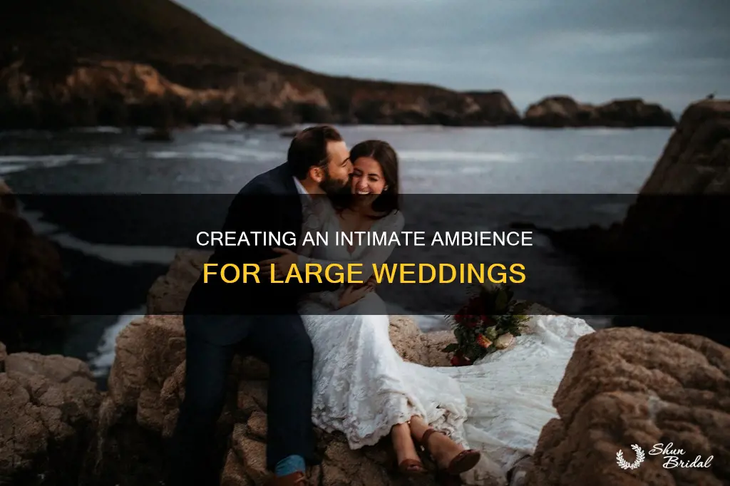 how to make a large wedding feel intimate