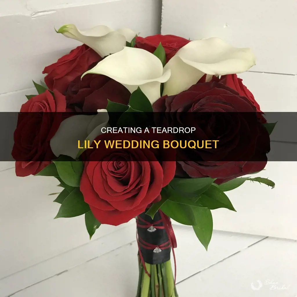 how to make a lily teardrop wedding bouquet