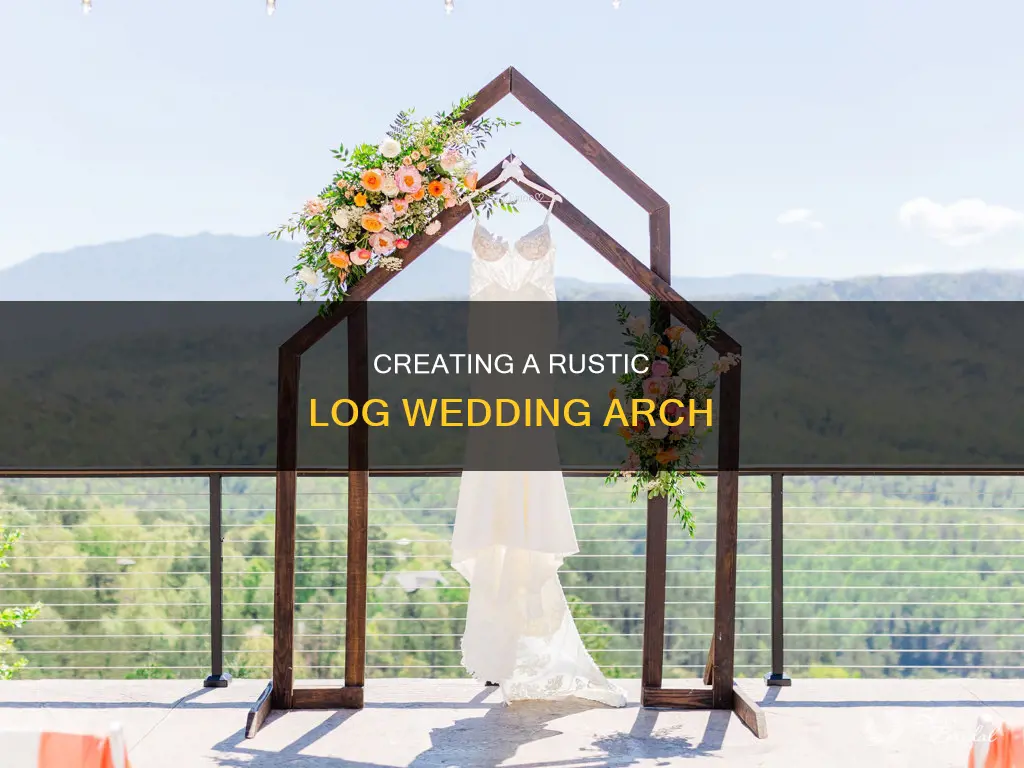 how to make a log wedding arch