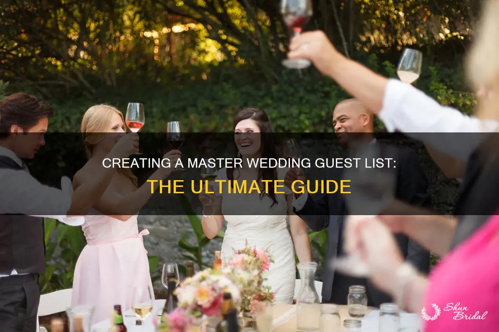 how to make a master guest list for wedding