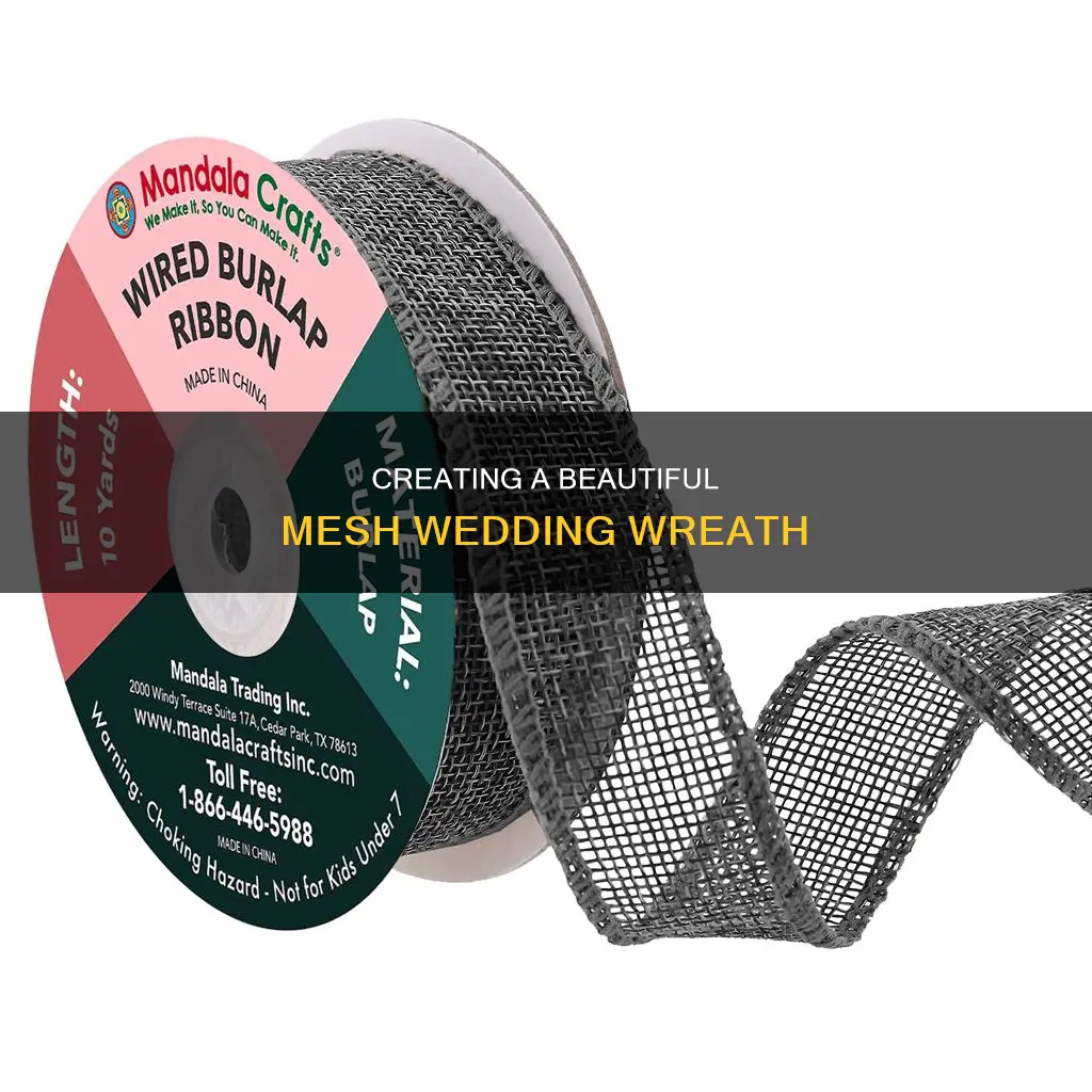 how to make a mesh wedding wreath