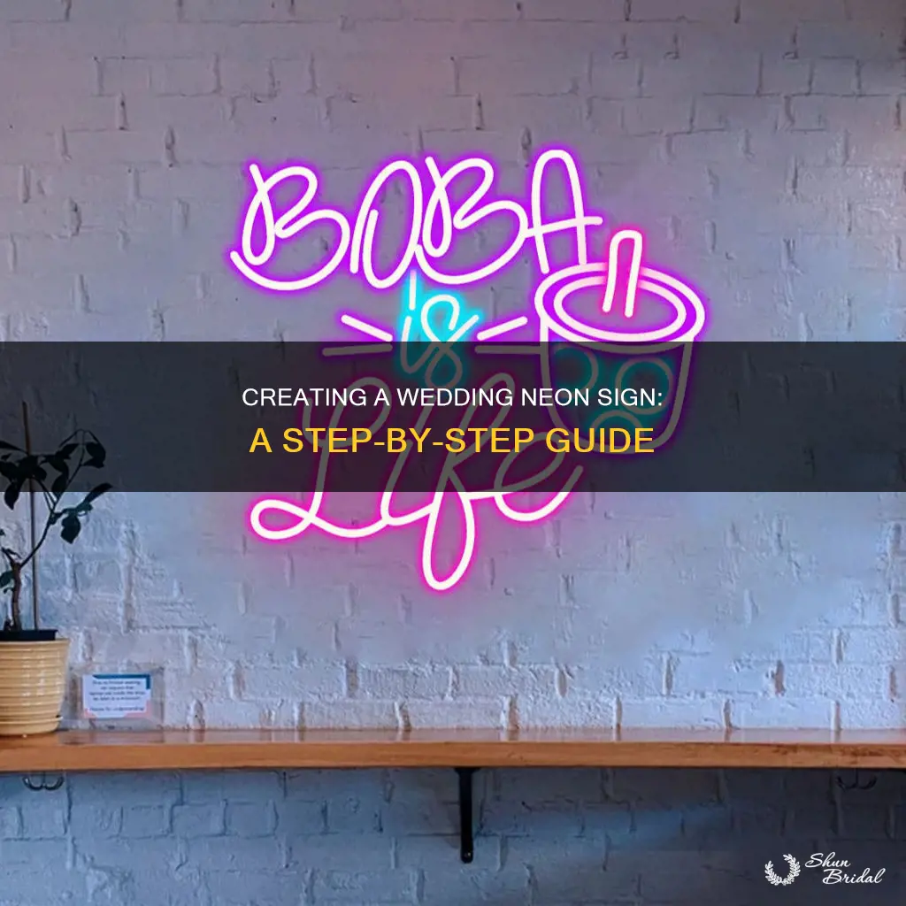 how to make a neon sign for wedding