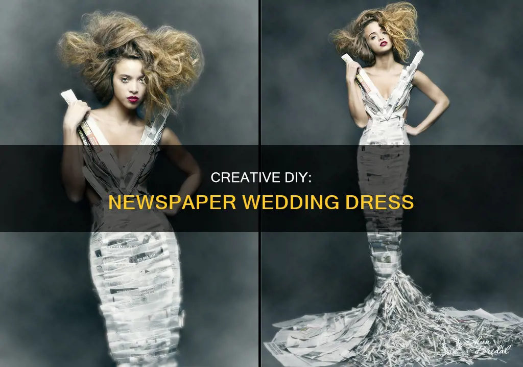 how to make a newspaper wedding dress