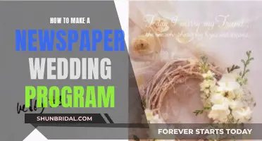 Crafting Newspaper Wedding Programs: A Creative DIY Guide