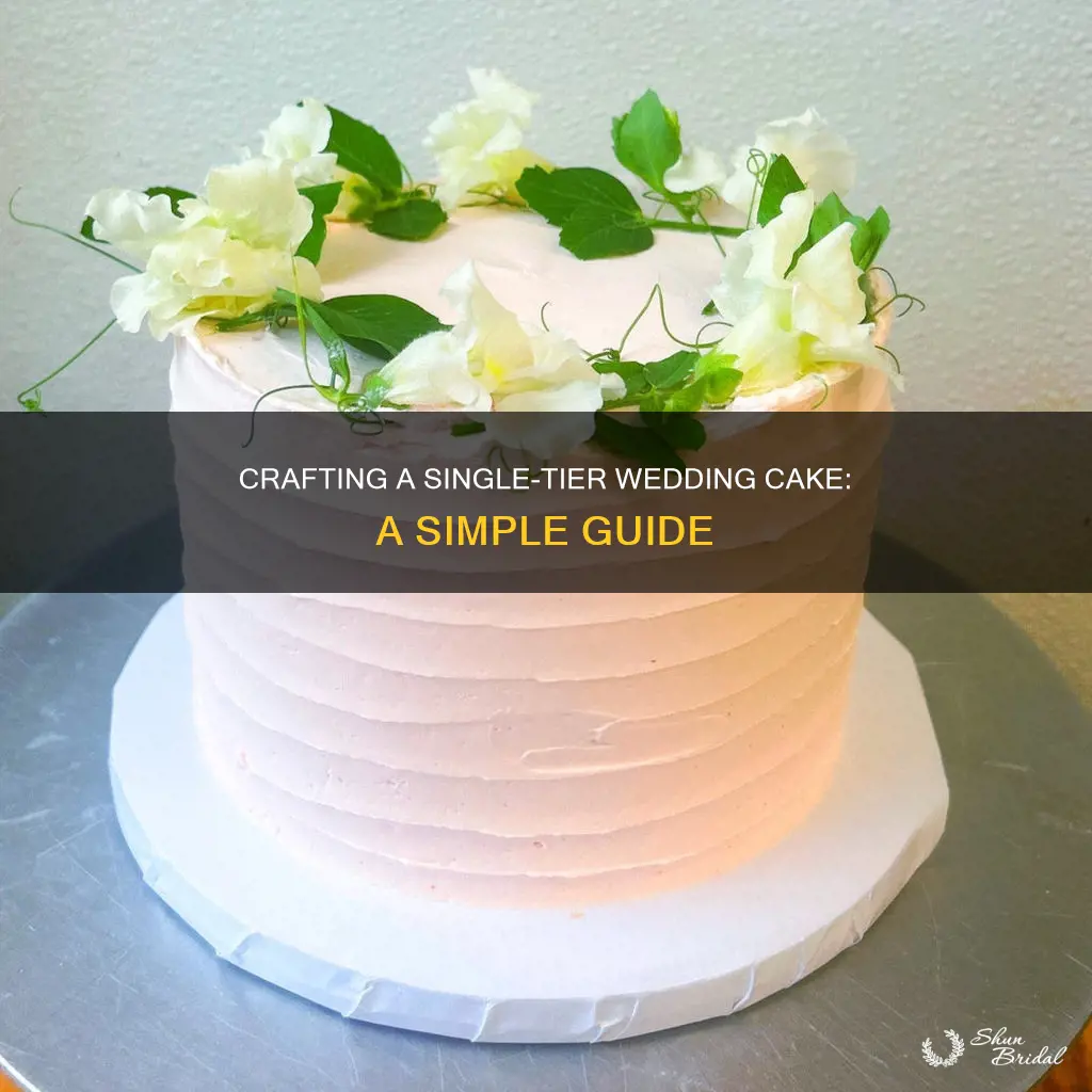 how to make a one teir wedding cake