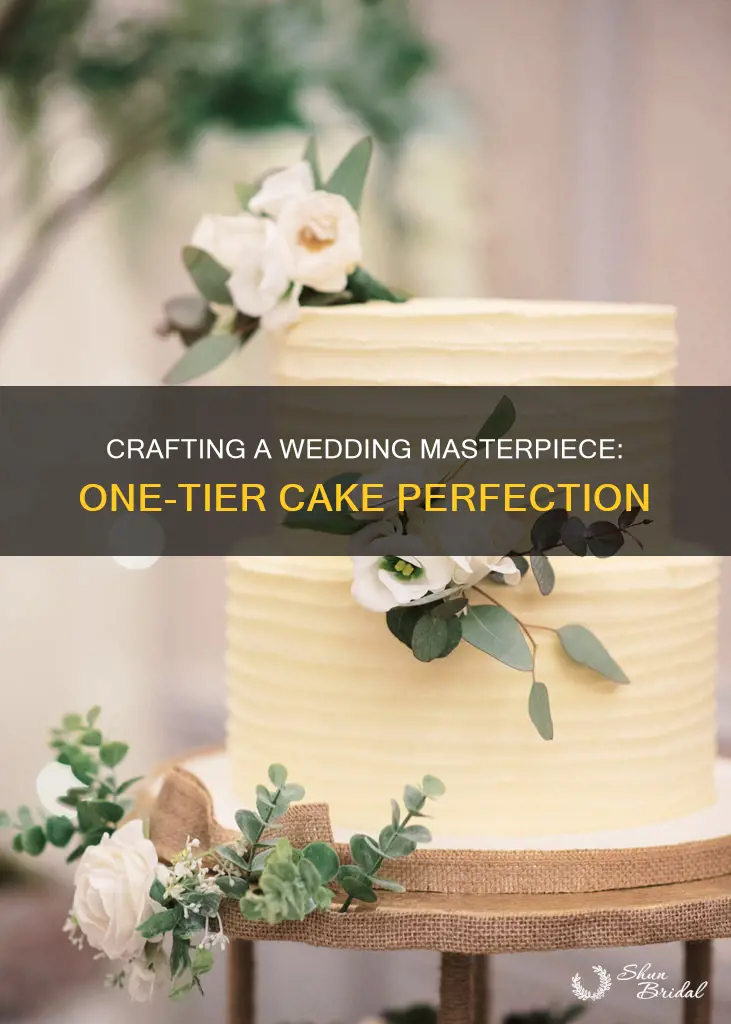 how to make a one tier wedding cake