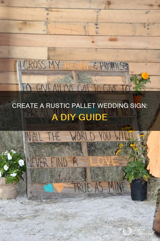 how to make a pallet wedding sign