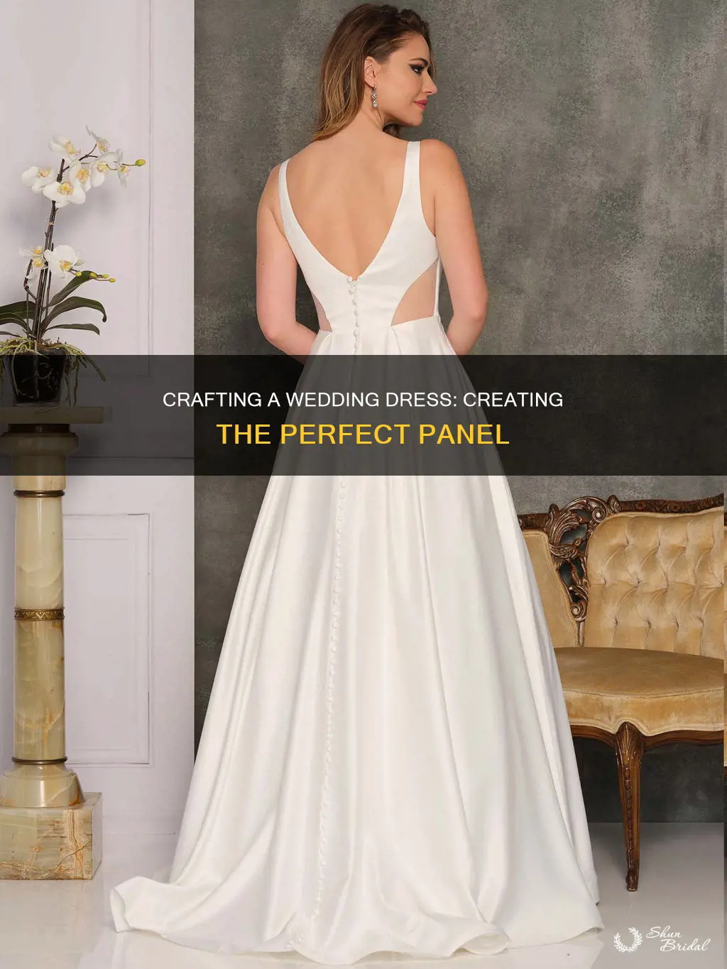 how to make a panel for a wedding dress
