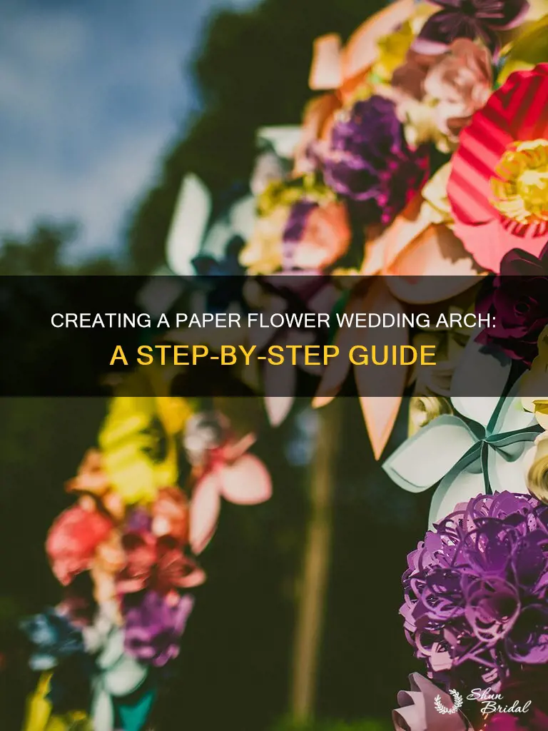 how to make a paper flower wedding arch