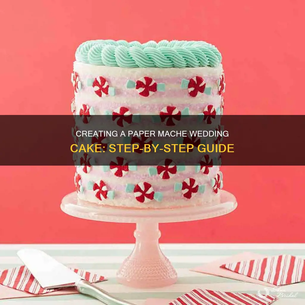 how to make a paper mache wedding cake