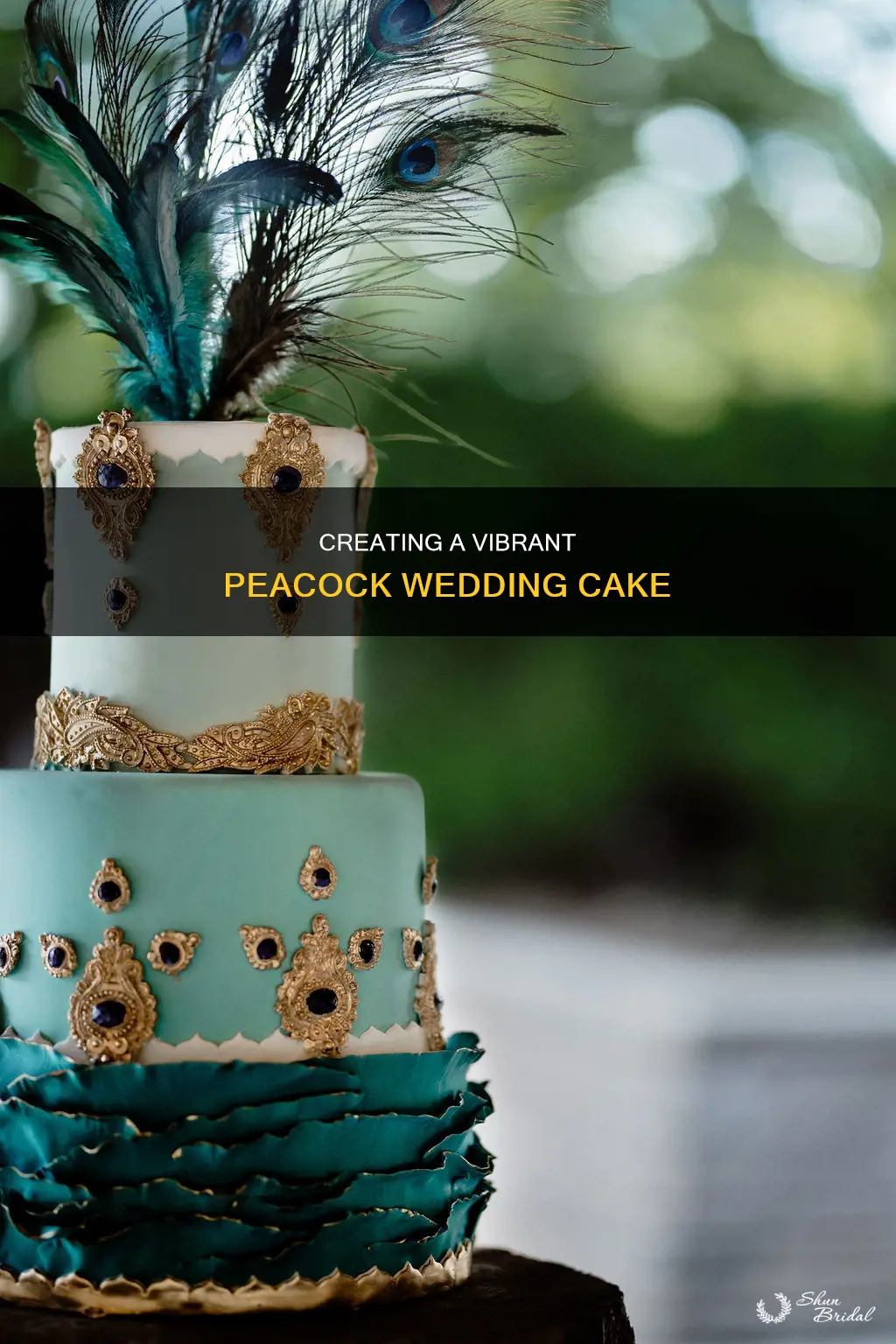 how to make a peacock themed wedding cake