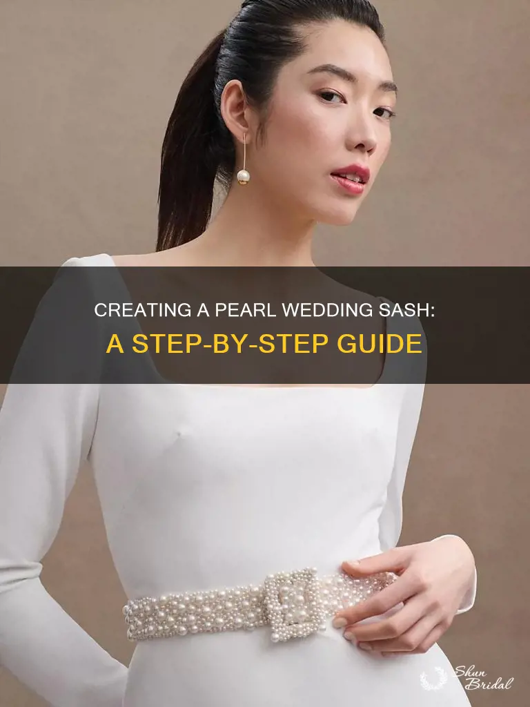 how to make a pearl wedding sash