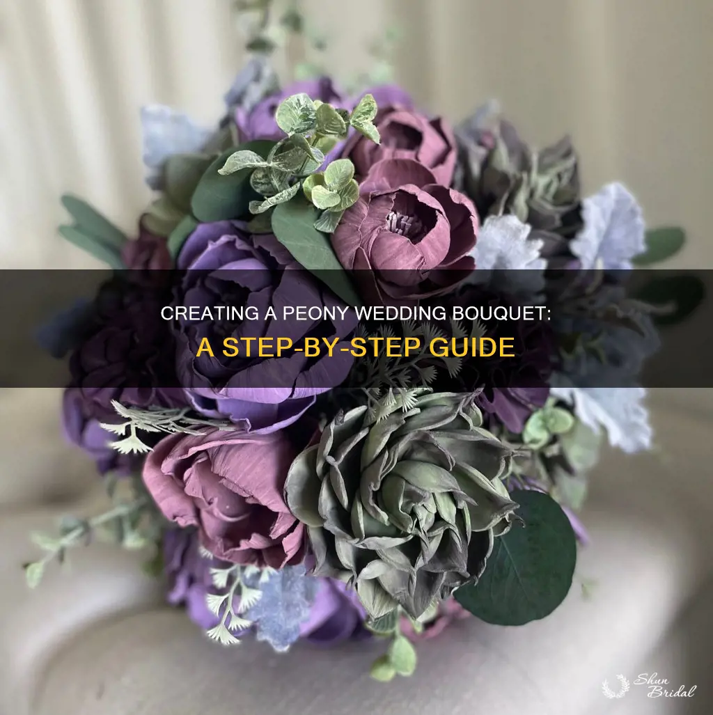 how to make a peony wedding bouquet