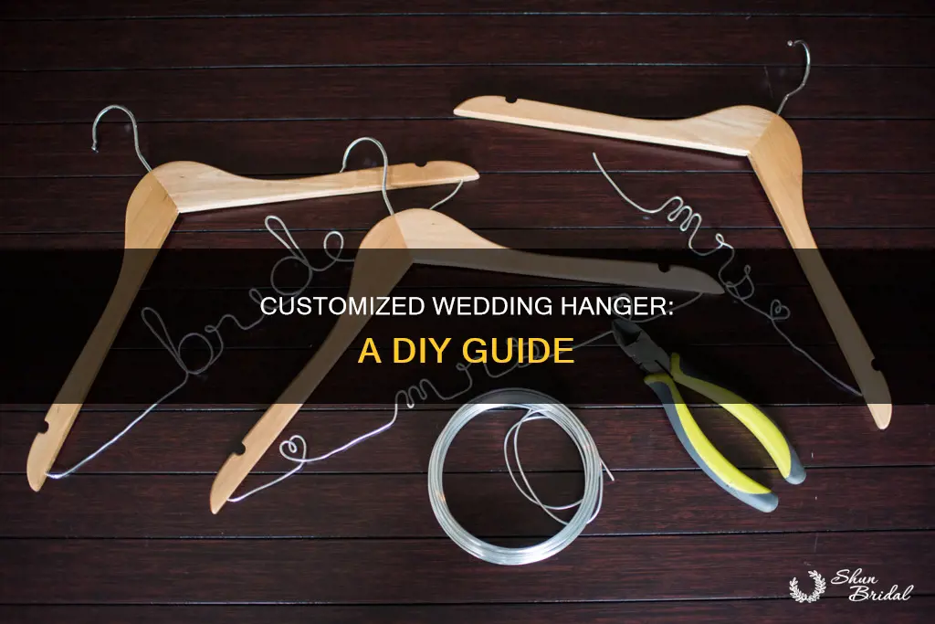 how to make a personalized wedding dress hanger