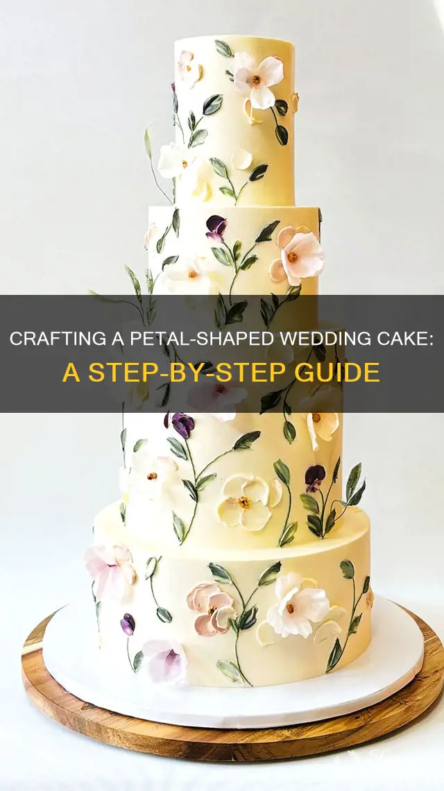 how to make a petal shaped wedding cake