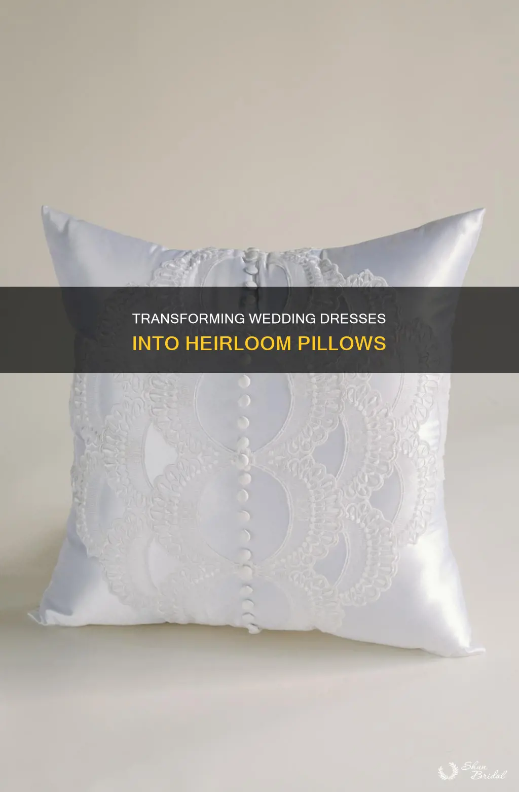 how to make a pillow from a wedding dress