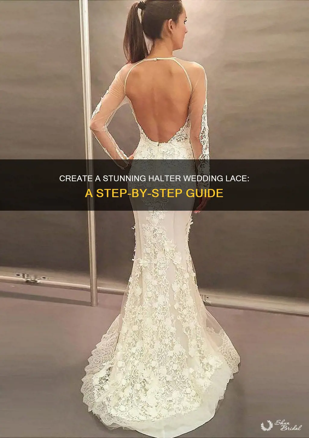 how to make a plain halter wedding lace