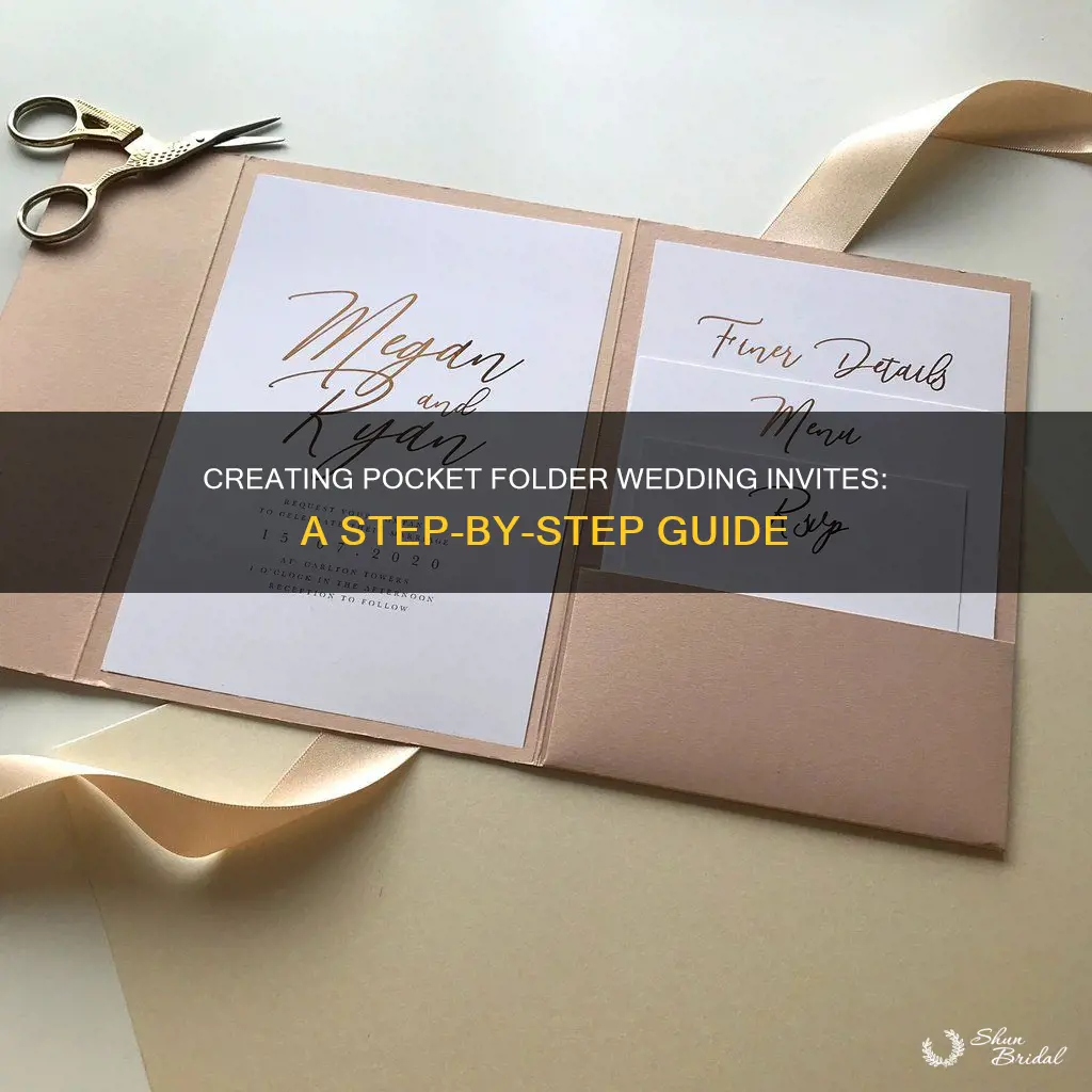 how to make a pocket folder wedding invitation