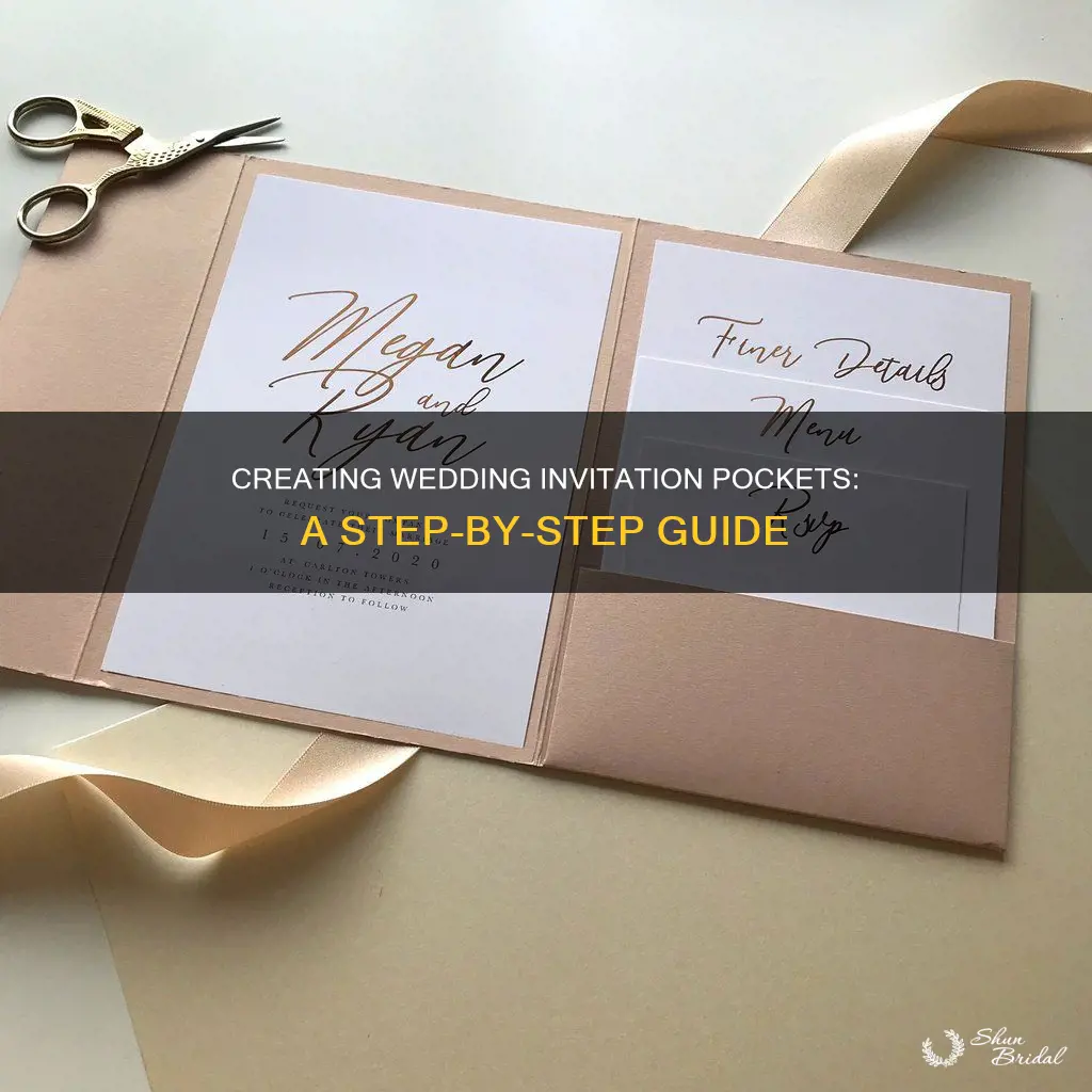 how to make a pocket for wedding invitation