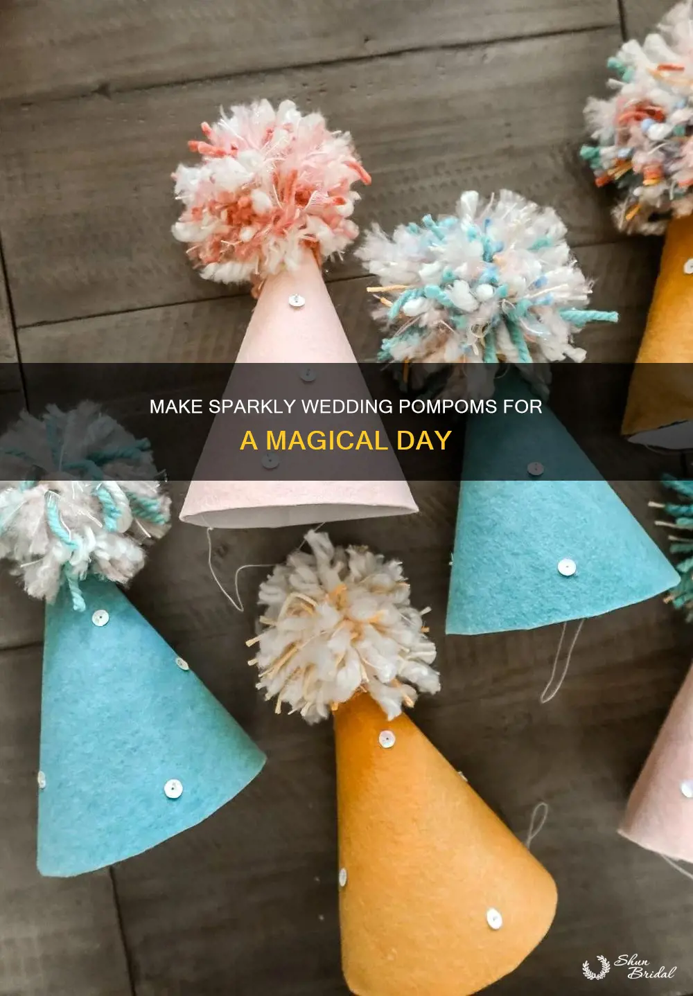 how to make a pom pom out of sparkly wedding