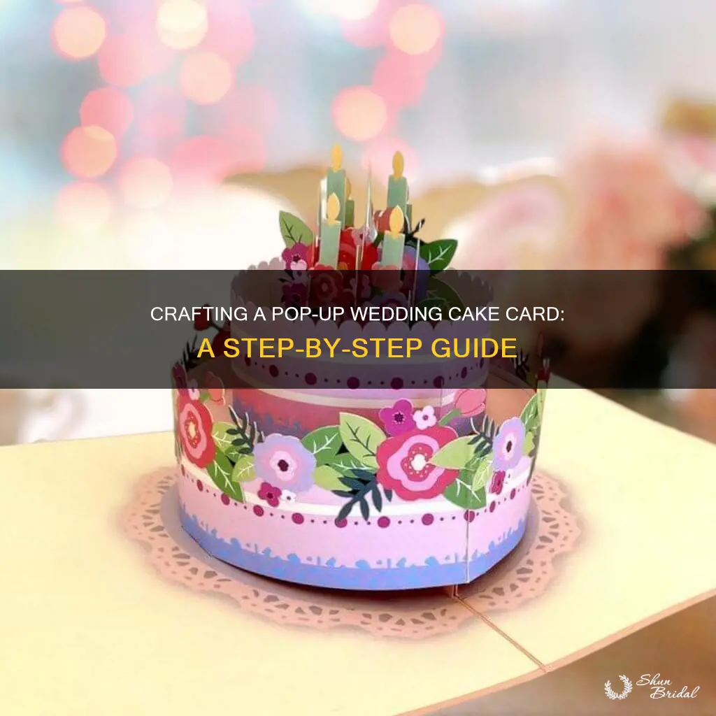 how to make a pop up wedding cake card