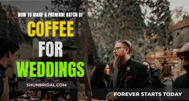 Preparing Premade Coffee for Weddings: A Simple Guide