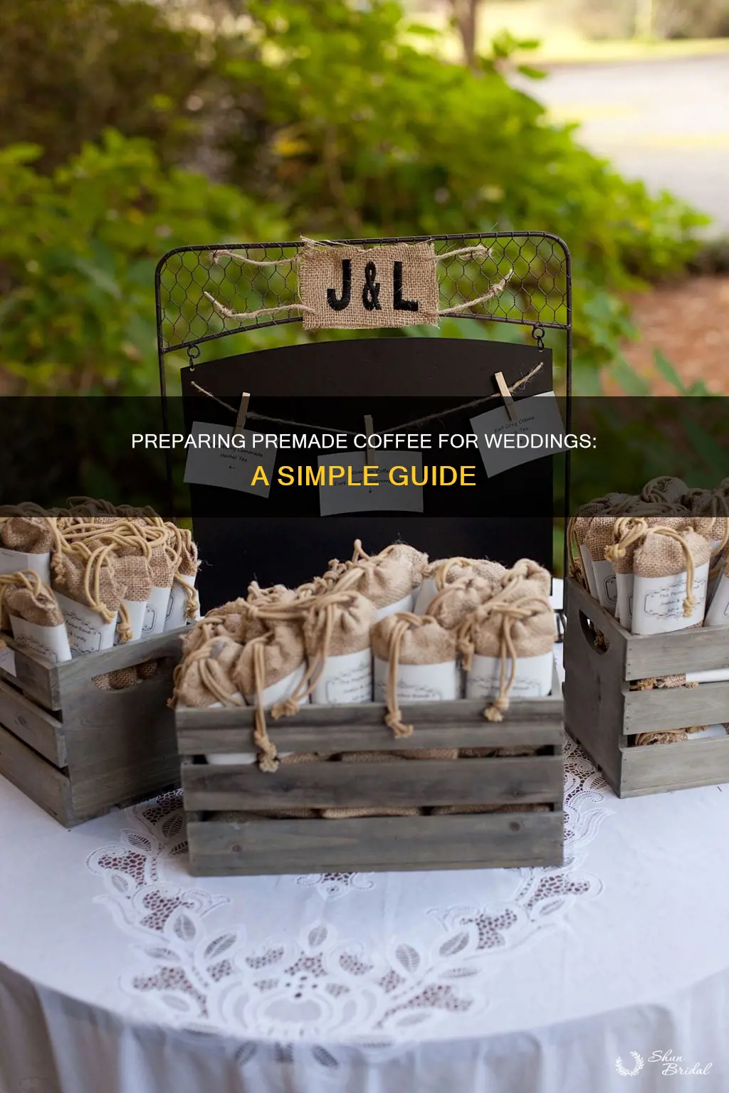 how to make a premade batch of coffee for weddings