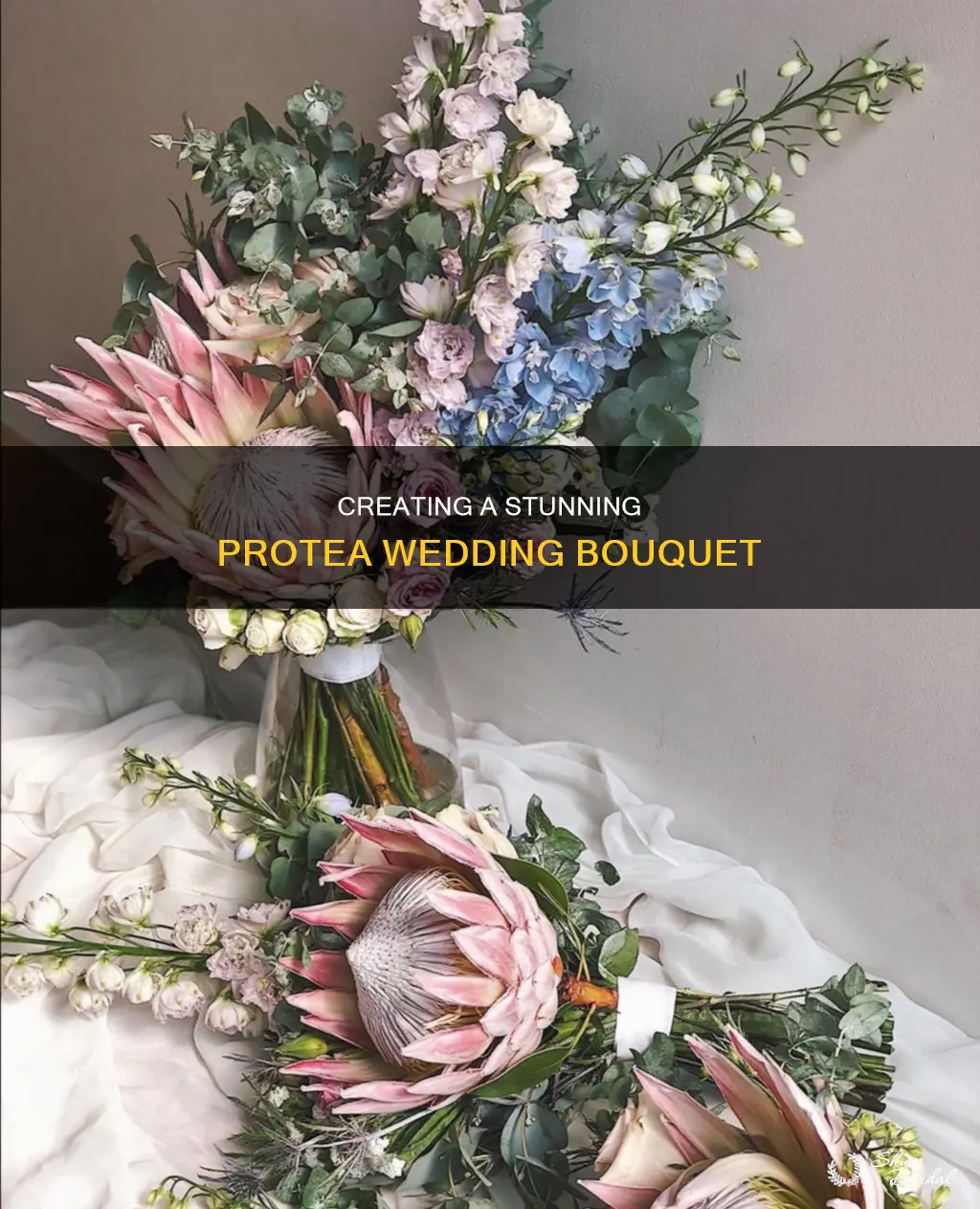 how to make a protea wedding bouquet