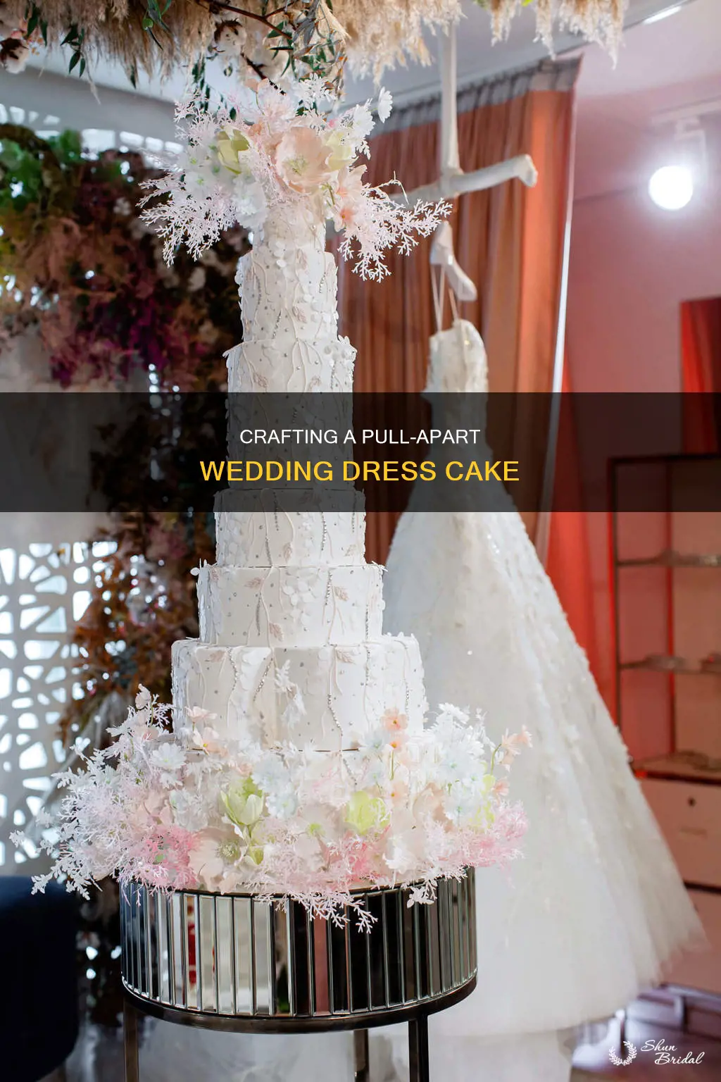 how to make a pull apart wedding dress cake