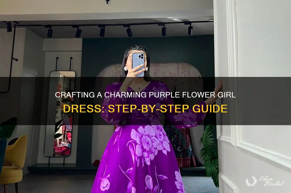 how to make a purple flower girl dress