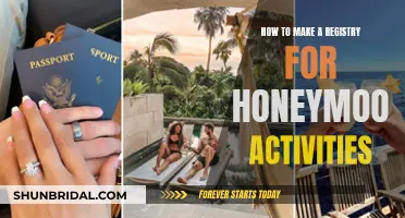 Planning a Honeymoon: Creating a Registry for Activities