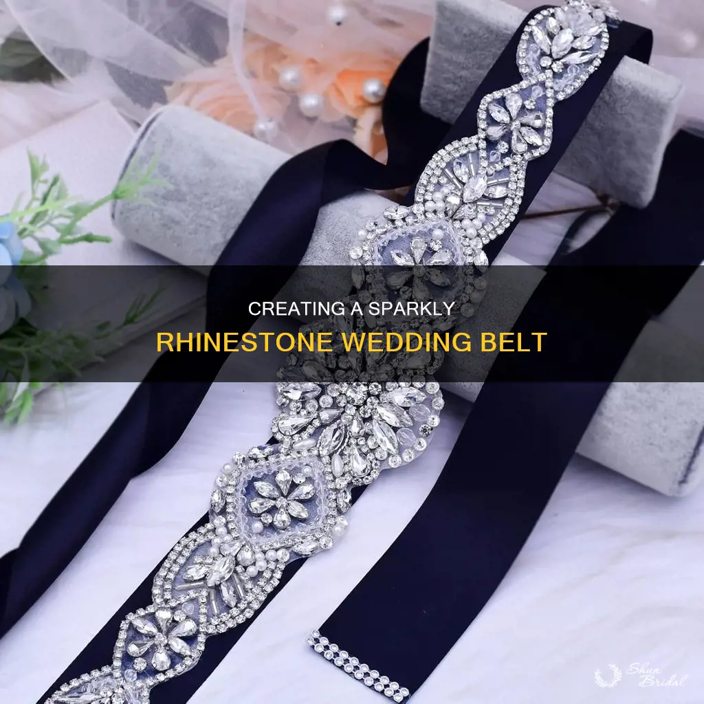 how to make a rhinestone wedding belt