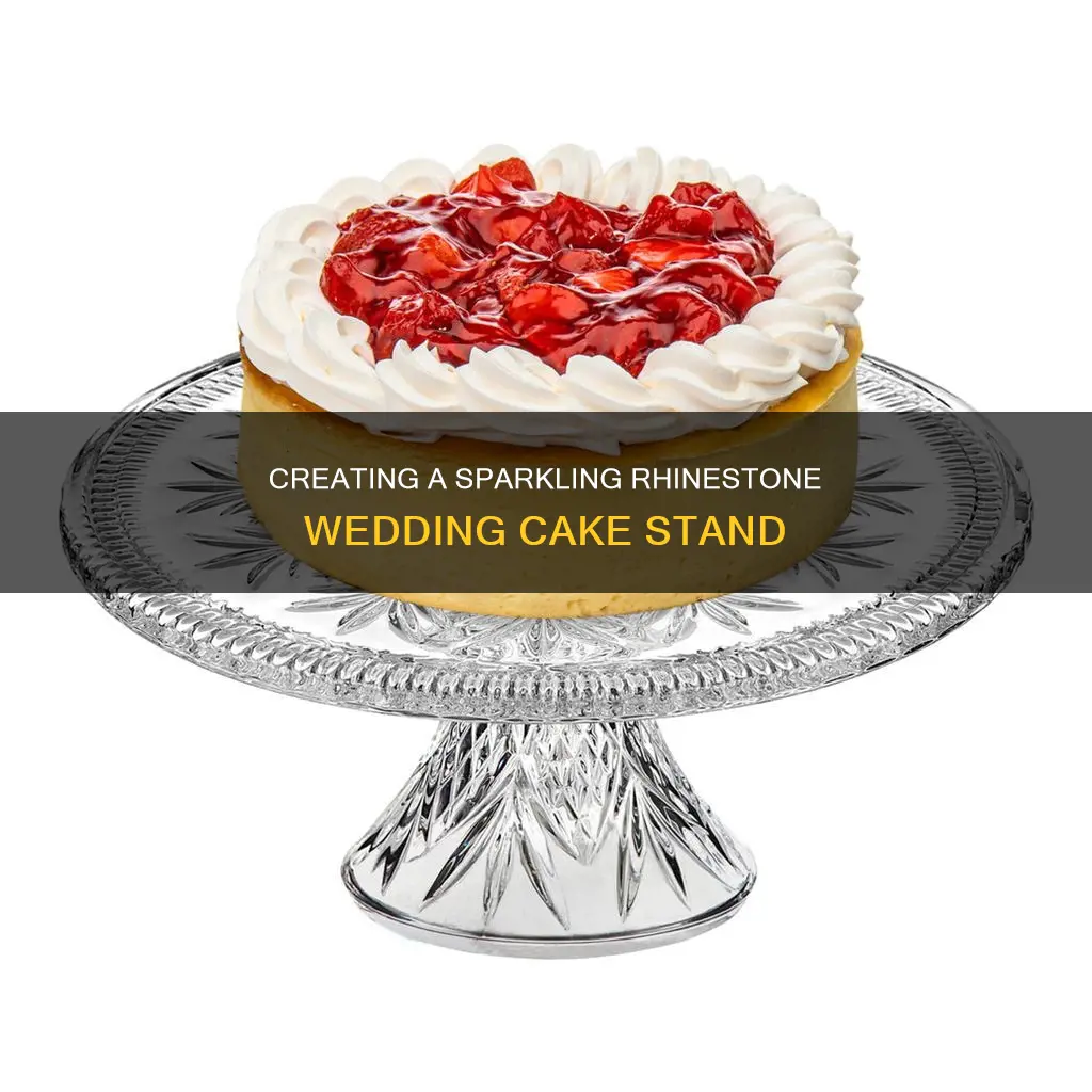 how to make a rhinestone wedding cake stand