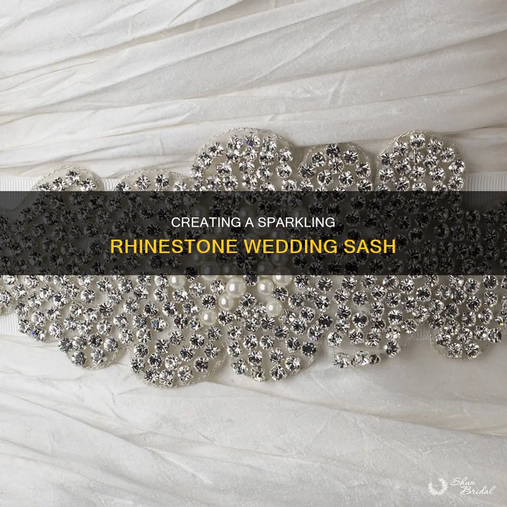 how to make a rhinestone wedding sash