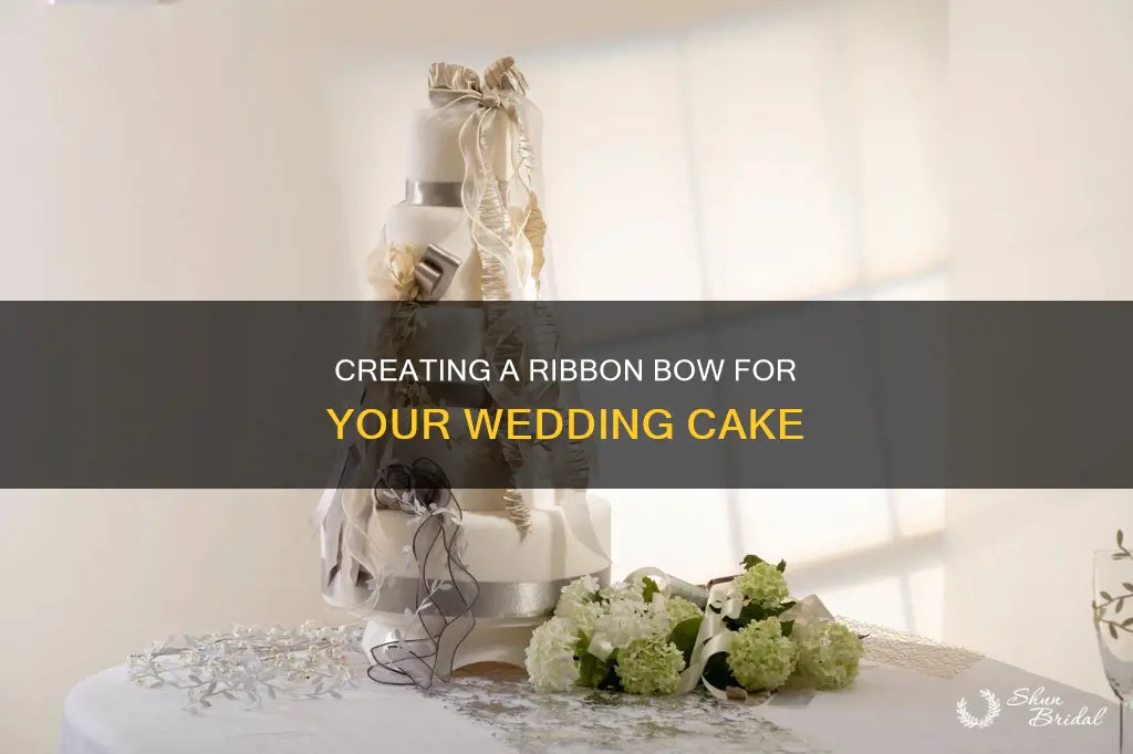 how to make a ribbon bow for wedding cake