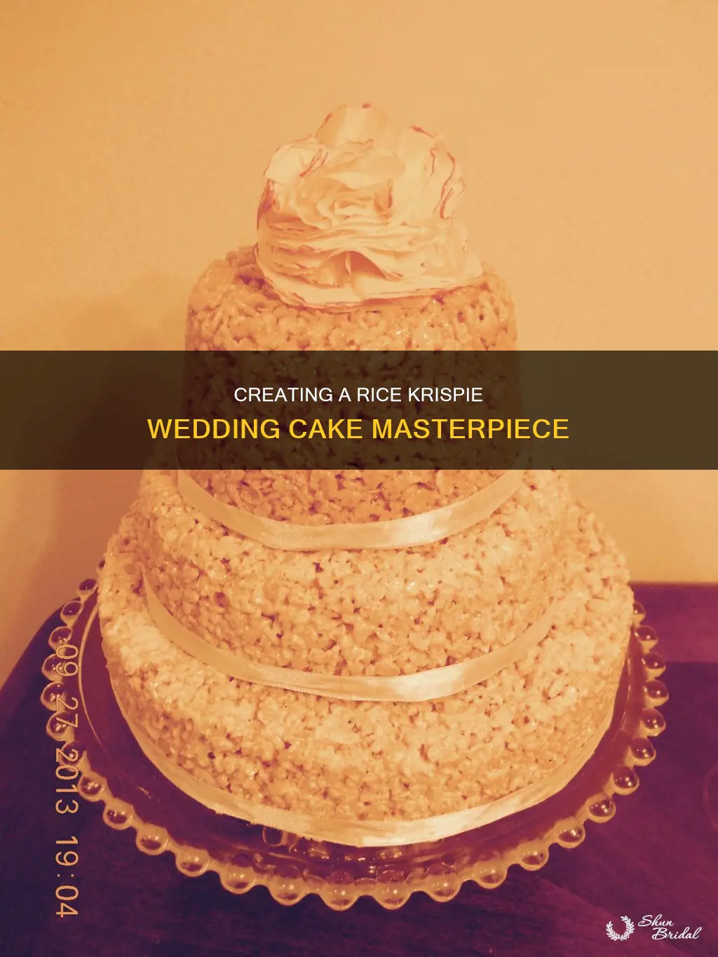 how to make a rice krispie treat wedding cake