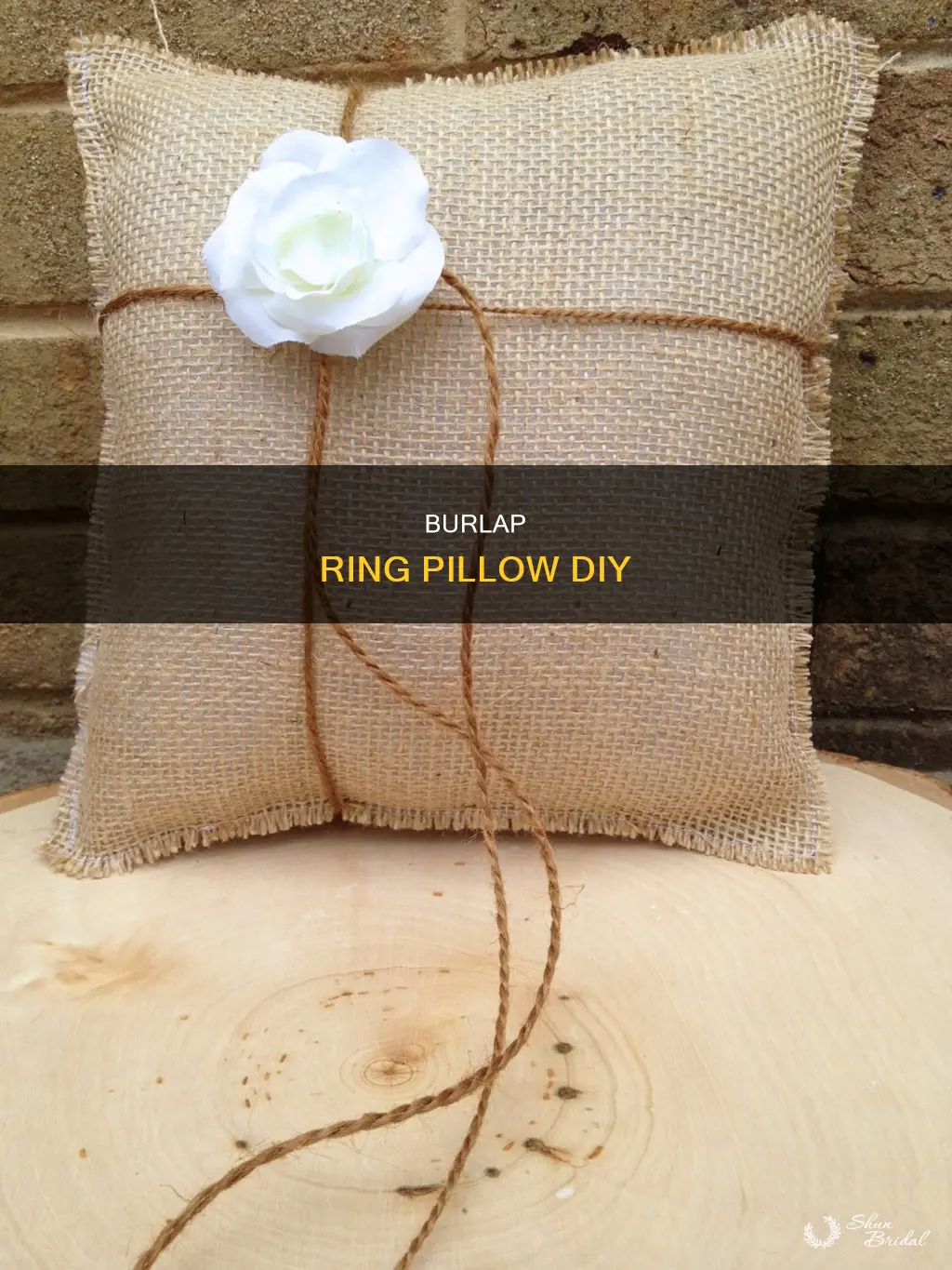 how to make a ring bearer pillow out of burlap