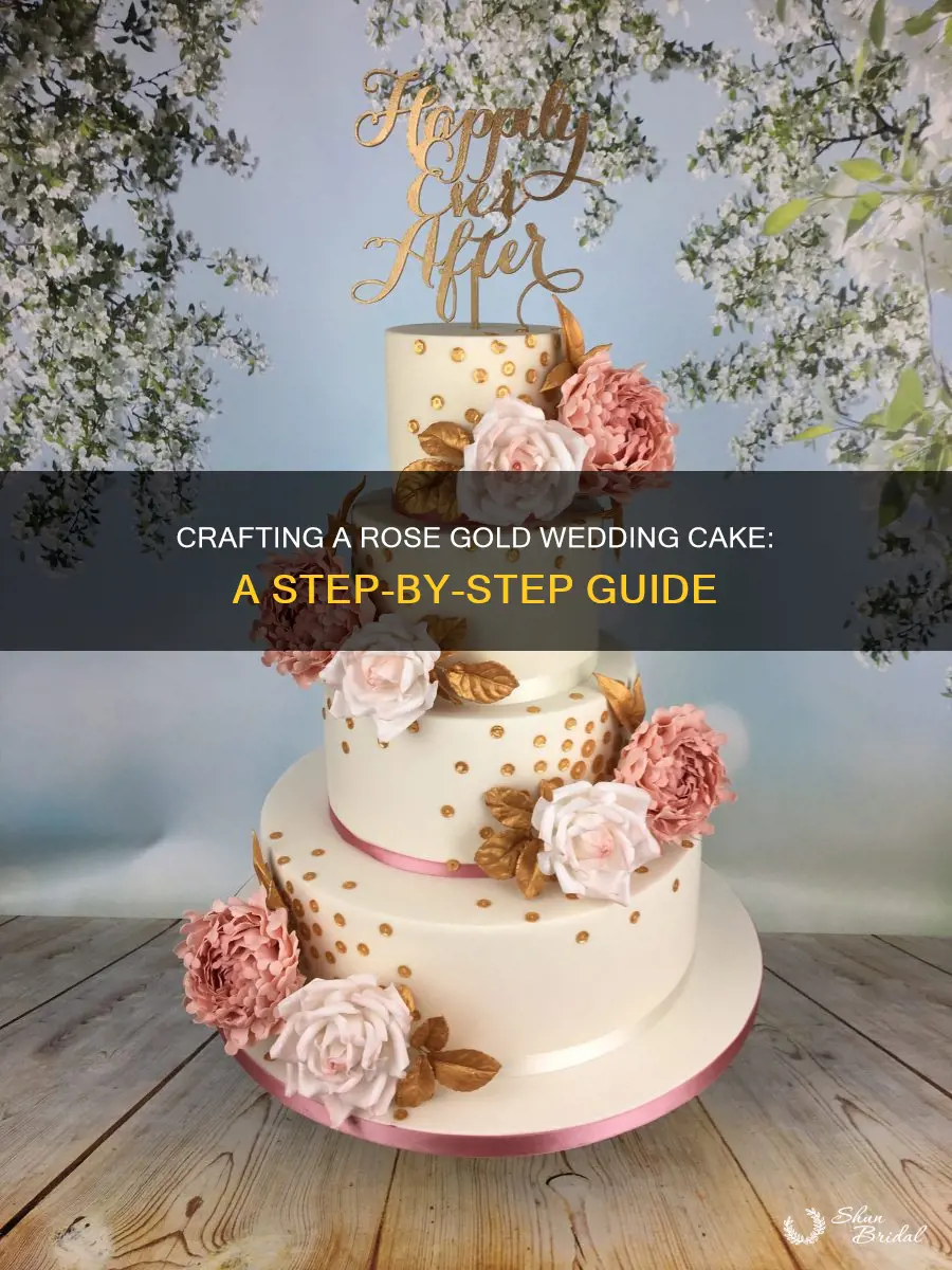 how to make a rose gold wedding cake