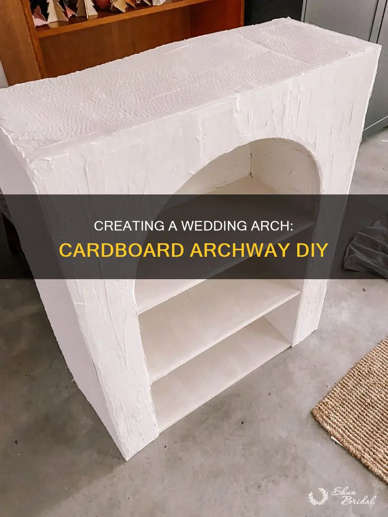 how to make a round arch wedding out of cardboard