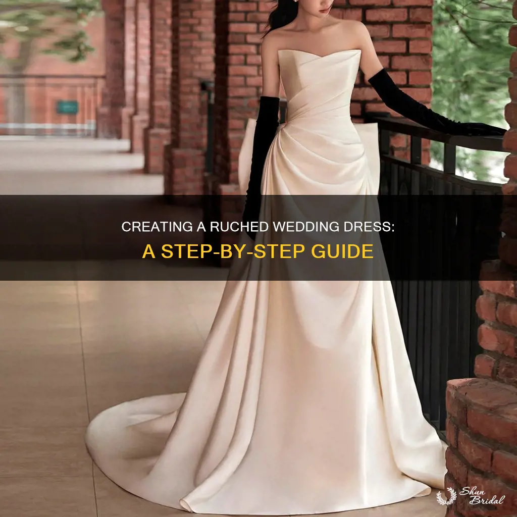how to make a ruched wedding dress