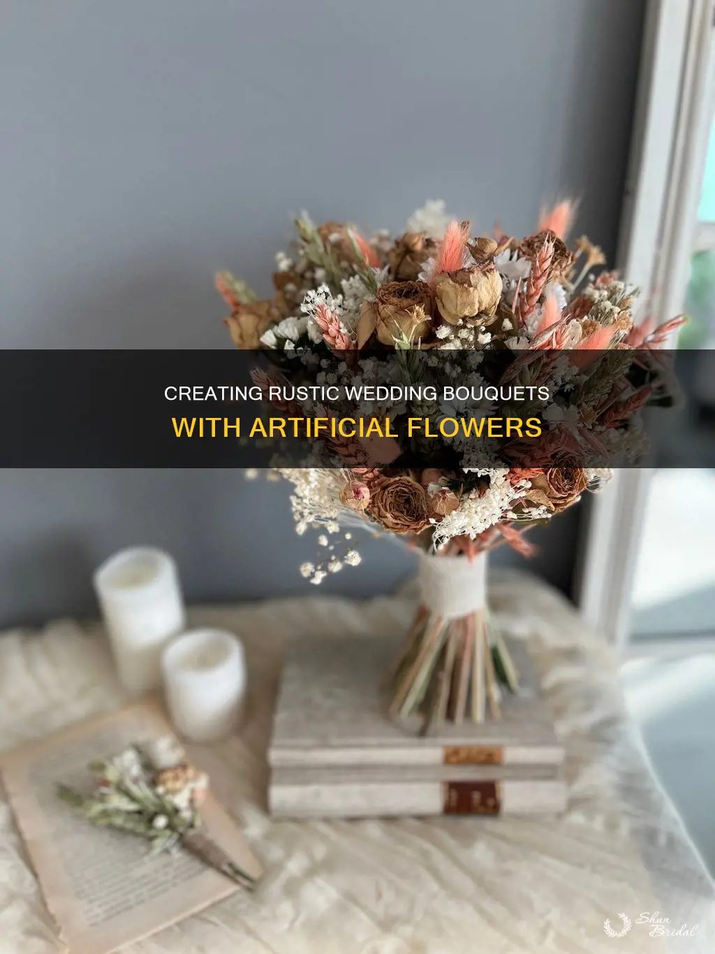 how to make a rustic wedding bouquet with fake flowers