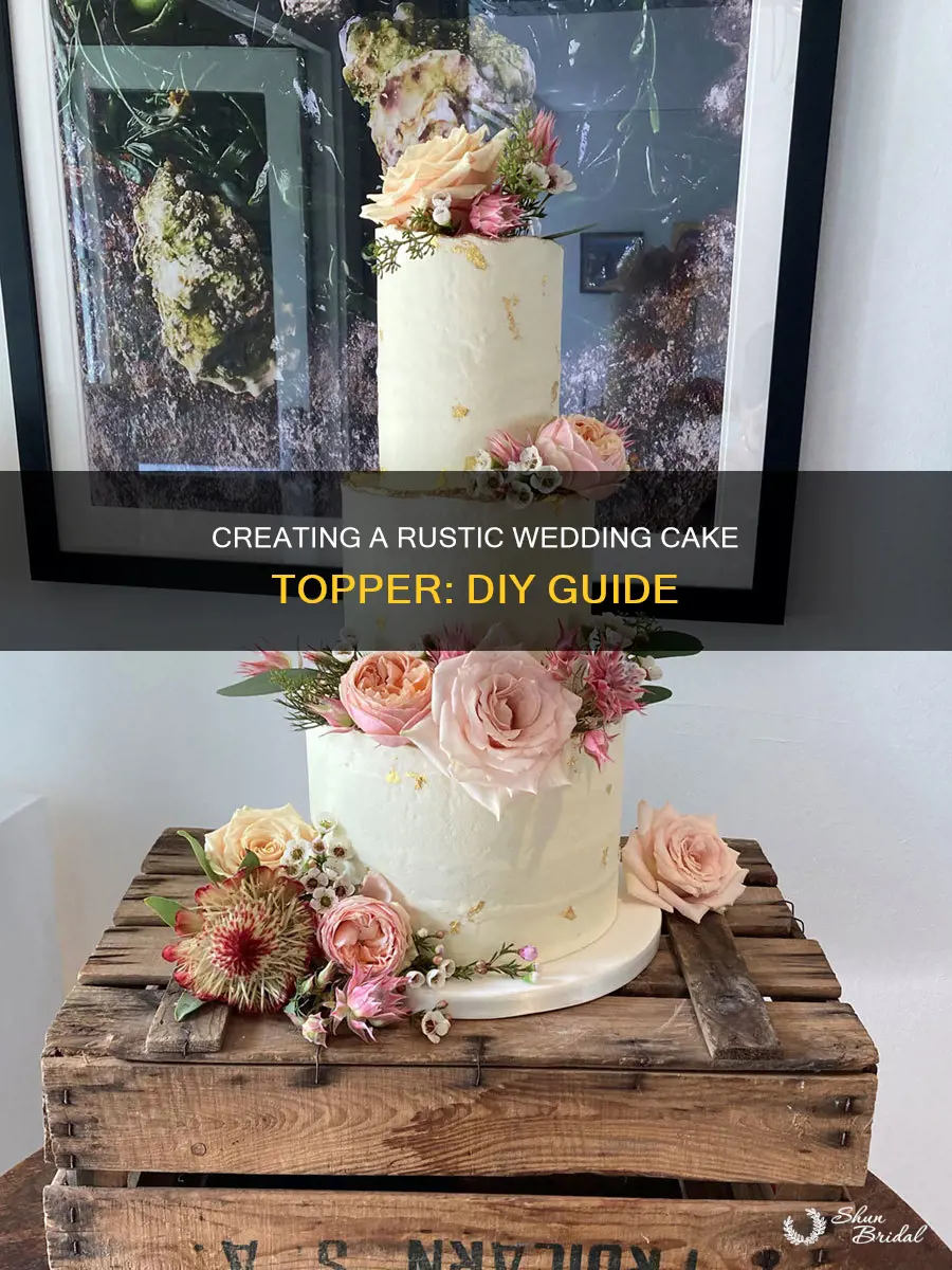 how to make a rustic wedding cake topper