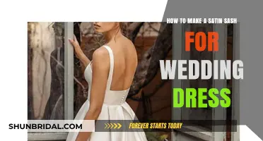 Creating a Wedding Dress Satin Sash