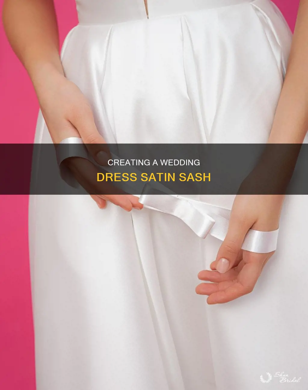 how to make a satin sash for wedding dress
