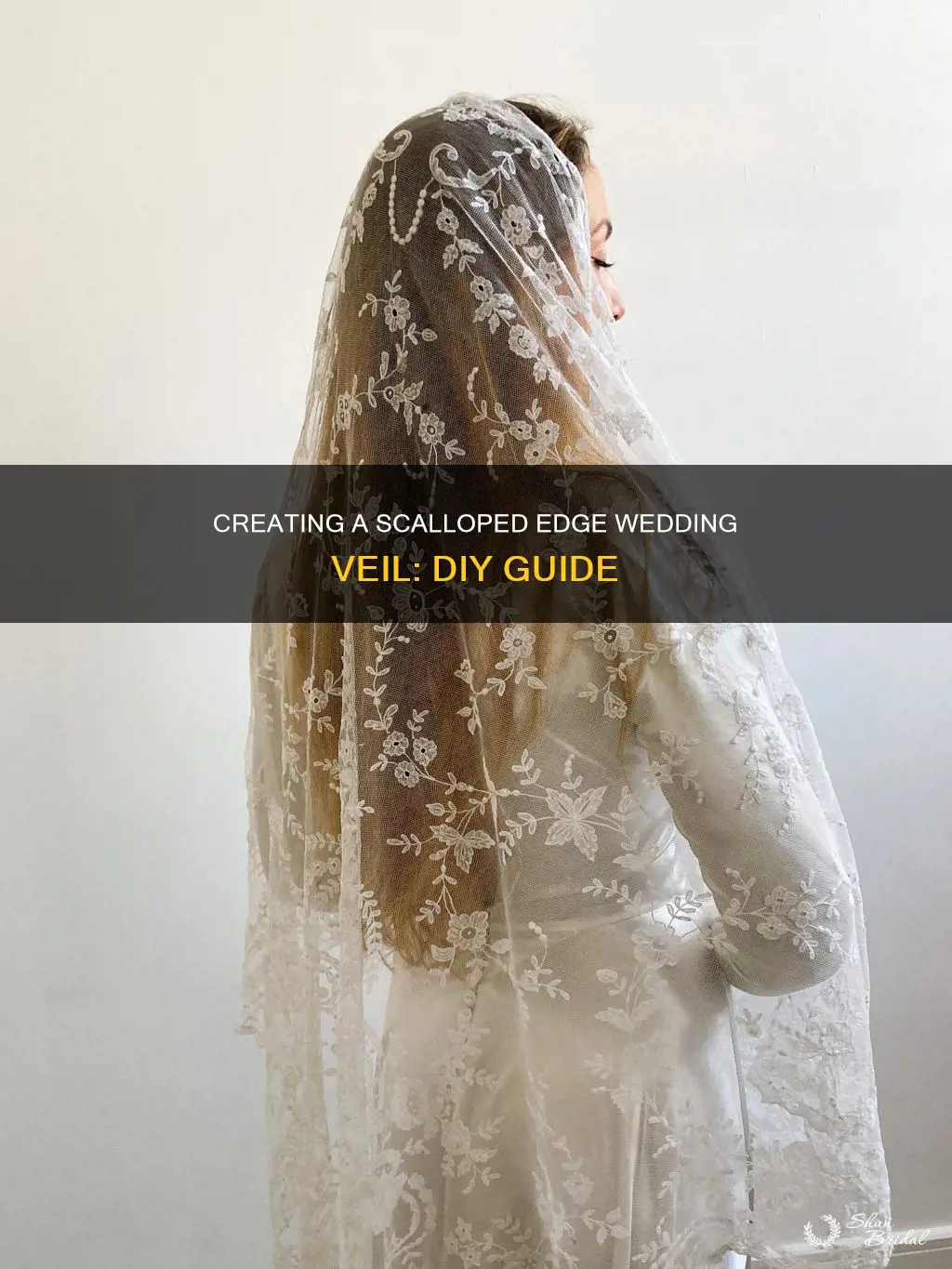 how to make a scalloped edge wedding veil