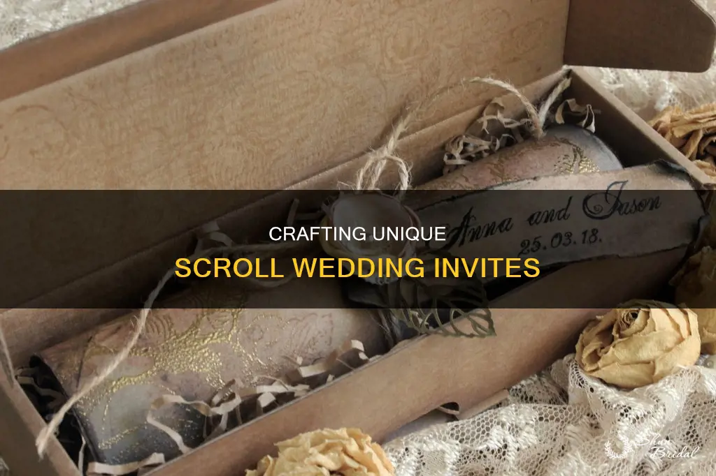 how to make a scroll wedding invitation