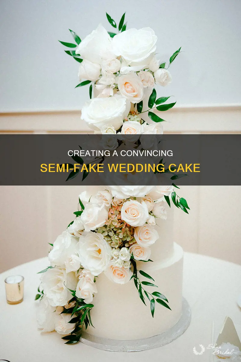 how to make a semi fake wedding cake