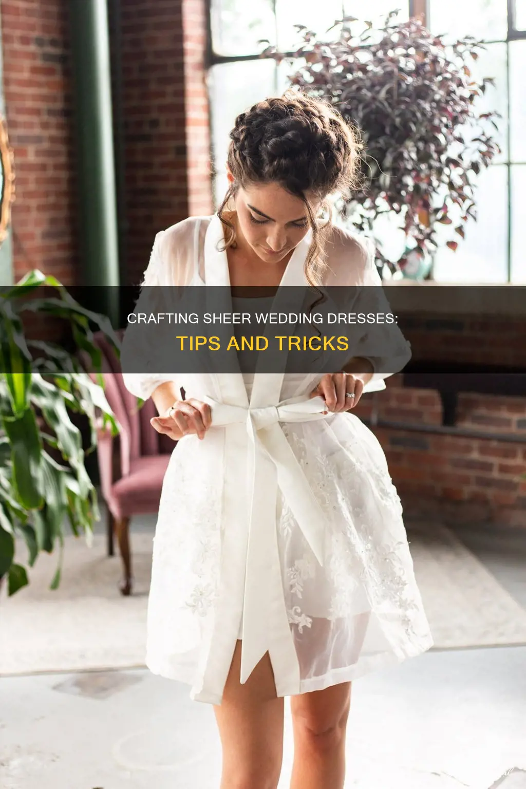 how to make a sheer wedding dress