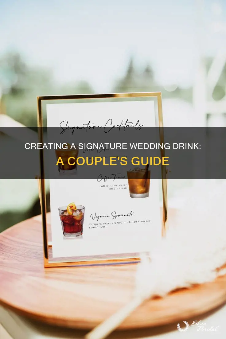 how to make a signature drink for a wedding