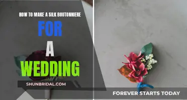 Crafting Silk Boutonniere for Your Wedding Day